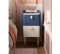 ZFGOJNBH Bonita mesita de Noche con Dos cajones, mesita de Noche de Madera Maciza, Mesa Auxiliar para sofá con Patas de Metal, mesita de Noche con Espacio de Almacenamiento para habitación de niños y