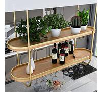 ZFGOJNBH Botellero, Bar, Restaurante, Estante para Copas de Vino, Estante de Almacenamiento para Copas de Techo para el hogar, Marco de Acero Inoxidable para restaurantes, cocinas, decoración de Most