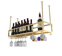 ZFGOJNBH Botellero, Bar, Restaurante, Estante para Copas de Vino, Soporte para Copas para Colgar en el hogar, Soporte para Botellas de Vino, Altura Ajustable, Estante de exhibición de Cocina, Marco d