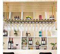 ZFGOJNBH Botellero Colgante Botellero Soporte para Botellas De Vino En El Techo - Soporte para Copas De Vino Colgante Ajustable En Altura, Estante para Decoración De Techo Vintage Loft, Estante para