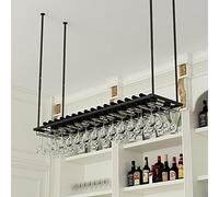 ZFGOJNBH Botellero con Soporte para Almacenamiento de Copas, Estante para Vino Colgante de Metal Moderno montado en la Pared, Estante para Almacenamiento de Vino, exhibición de decoración de Restaura
