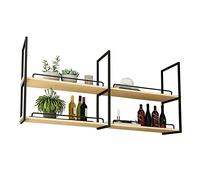 ZFGOJNBH Botellero de Madera Maciza para Techo, Estante Flotante Colgante para Vino, estantes de Almacenamiento montados en el Techo de Estilo Europeo, Estante Colgante de Techo Industrial montado en