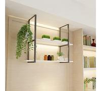 ZFGOJNBH Botellero Flotante De Techo: Estante Colgante De Madera Maciza, Estante para Vino, Estante De Almacenamiento De Hierro Forjado Montado En La Pared, Estante De Exhibición De Cocina Montado En