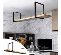 ZFGOJNBH Botellero Flotante de Techo: Estante Colgante de Madera Maciza para vinos, Estante de Techo, Estante de Almacenamiento para Barras, estantes para vinos de Techo industriales, Soporte para bo