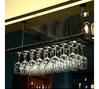 ZFGOJNBH Botellero Industrial Negro, Soporte para Botellas de Vino y Soporte para Copas, Estante para Almacenamiento de Copas Colgantes, Soporte para champán, Estante de Metal para Almacenamiento de