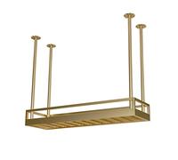 ZFGOJNBH Botelleros De Metal, Botellero Y Portavasos Montado En El Techo, Soporte Colgante para Almacenamiento De Botellas De Vino, Estante para Decoración De Vino para Bar, Cocina, Restaurante (Size