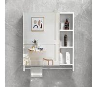 ZFGOJNBH Botiquín de baño, botiquín de baño montado en la Pared, Material de Aluminio con Espacio Engrosado, botiquín de baño de Aluminio con bisagra silenciosa, Resistente al Agua y a la Humedad (55