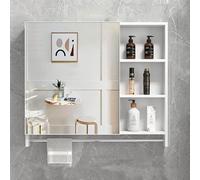 ZFGOJNBH Botiquín de baño, botiquín de baño montado en la Pared, Material de Aluminio con Espacio Engrosado, botiquín de baño de Aluminio con bisagra silenciosa, Resistente al Agua y a la Humedad (55