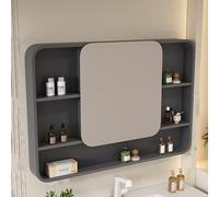 ZFGOJNBH Botiquín de baño, gabinete de Espejo de baño con bisagra silenciosa, Resistente al Agua y a la Humedad, gabinete de Espejo de baño montado en la Pared con Almacenamiento de Gran Capacidad de