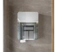 ZFGOJNBH Botiquín de baño, gabinete de Espejo de baño montado en la Pared con Esquinas Redondeadas y líneas Elegantes, gabinete de Espejo de baño Rectangular con Gran Capacidad de Almacenamiento, Res