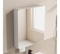 ZFGOJNBH Botiquín de baño, gabinete de Pared de una Puerta para baño, Estante para cosméticos, diseño de bisagra silenciosa, gabinete de Espejo para baño montado en la Pared con Espacio de almacenami