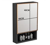 ZFGOJNBH Botiquín, gabinete con Espejo, Espacio de baño Simple, gabinete con Espejo para baño de Aluminio, gabinete de Almacenamiento para Inodoro montado en la Pared, Caja con Espejo para baño