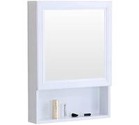 ZFGOJNBH Botiquín Gabinete con Espejo Espacio Gabinete de Espejo de baño de Aluminio Gabinete de Almacenamiento de baño pequeño Gabinete de Almacenamiento doméstico con Espejo (Color: Blanco, Tamaño