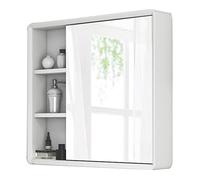 ZFGOJNBH Botiquín Gabinete con Espejo Gabinete de baño de Roble Gabinete con Espejo de una Sola Puerta Espejo de baño Colgante con Estante Gabinete de Almacenamiento para el hogar