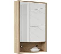 ZFGOJNBH Botiquín Mueble con Espejo para baño Mueble de Almacenamiento de Madera Maciza Botiquín para baño con Espejo Cabina de Almacenamiento Mueble con Espejo Multifuncional