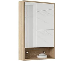 ZFGOJNBH Botiquín Mueble con Espejo para baño Mueble de Almacenamiento de Madera Maciza Botiquín para baño con Espejo Cabina de Almacenamiento con Espejo Mueble con Espejo Multifuncional