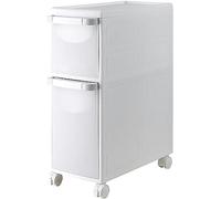 ZFGOJNBH Cajones de Almacenamiento apilables con Ruedas, 2/3/4 Niveles, Armario de Almacenamiento de Piso de Esquina para baño, pequeño, con cajones Transparentes, Impermeable, Gran Capacidad, almace