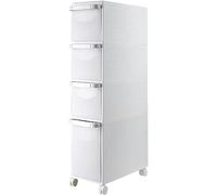 ZFGOJNBH Cajones de Almacenamiento apilables con Ruedas, 2/3/4 Niveles, Armario de Almacenamiento de Piso de Esquina para baño, pequeño, con cajones Transparentes, Impermeable, Gran Capacidad, almace