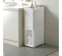 ZFGOJNBH Cajones de Almacenamiento apilables con Ruedas, Estrechos, Delgados, Independientes, Torre de Almacenamiento, Impermeables, Laterales, para baño, Cocina, Estudio, Armario de Esquina multifun
