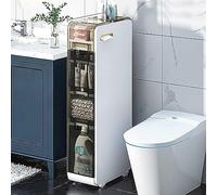 ZFGOJNBH Cajones de Almacenamiento apilables de 2/3/4 Niveles para baño pequeño, Almacenamiento para baño pequeño para Espacios pequeños, Estante pequeño para Dormitorio, gabinete Estrecho para Papel