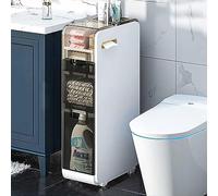 ZFGOJNBH Cajones de Almacenamiento apilables de 2/3/4 Niveles para baño pequeño, Almacenamiento para baño pequeño para Espacios pequeños, Estante pequeño para Dormitorio, gabinete Estrecho para Papel