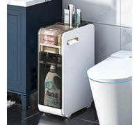 ZFGOJNBH Cajones de Almacenamiento apilables de 2/3/4 Niveles para baño pequeño, Almacenamiento para baño pequeño para Espacios pequeños, Estante pequeño para Dormitorio, gabinete Estrecho para Papel