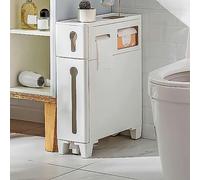 ZFGOJNBH Cajones de Almacenamiento apilables, gabinete de Almacenamiento de baño pequeño Blanco para Espacios pequeños, gabinete de Almacenamiento de pie de 2/3/4 Niveles, Torre de Almacenamiento alt