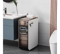 ZFGOJNBH Cajones de Almacenamiento apilables, gabinete de Piso para baño de 4 Niveles con cajones de Almacenamiento, gabinete de Almacenamiento de Papel higiénico Delgado de Gran Capacidad con Ruedas