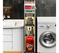 ZFGOJNBH Cajones de Almacenamiento apilables, gabinete de Piso para baño, Unidad de Almacenamiento Vertical con cajones Transparentes y Ruedas, Torre de Almacenamiento Delgada, Alta y angosta de Gran
