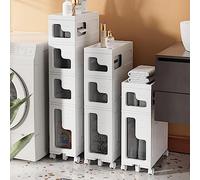 ZFGOJNBH Cajones de Almacenamiento apilables Mueble de baño para Suelo, Unidad de Almacenamiento Estrecha de 3 cajones, 20 x 40 x 59 cm/80 cm/101 cm, Caja de Almacenamiento Estrecha para baño, Sala d