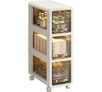 ZFGOJNBH Cajones de Almacenamiento apilables, pequeño Armario de Esquina para baño, Armario Estrecho con Ruedas para Espacios pequeños con cajones y Ruedas.