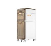ZFGOJNBH Cajones de Almacenamiento apilables Unidad de Almacenamiento de Toallas Gabinete de Almacenamiento de baño con Ruedas, Vitrina de Piso, Armario de baño Alto y Estrecho Impermeable Gabinetes
