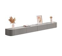 ZFGOJNBH Consola de TV Flotante con estantes de Almacenamiento, Soporte de TV de Pared para Sala de Estar y Dormitorio (Color: Negro, tamaño: 240 cm)