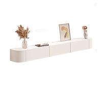 ZFGOJNBH Consola de TV Flotante de Pared con Espacio de Almacenamiento y Puertas, Soporte de TV para Sala de Estar o Dormitorio, 180 cm (Color: A)