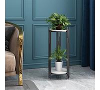 ZFGOJNBH Elegante y Delgado Soporte para Plantas, Mesa Auxiliar Redonda para Sala de Estar, decoración de Patio y mesita de Noche de Esquina.