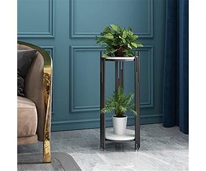 ZFGOJNBH Elegante y Delgado Soporte para Plantas, Mesa Auxiliar Redonda para Sala de Estar, decoración de Patio y mesita de Noche de Esquina.