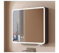 ZFGOJNBH Espejo de baño Inteligente antivaho con iluminación y estantes, Espejo de Pared para una Imagen Clara, Color Blanco Tamaño: pequeño