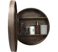 ZFGOJNBH Espejo Gabinetes con Espejo de baño Redondos Gabinete de Almacenamiento de baño montado en la Pared Gabinete de Cocina Gabinete de baño con Puerta corredera Espejo de tocador, Regalo,
