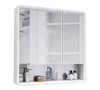 ZFGOJNBH Espejos de tocador montados en la Pared con botiquín de Almacenamiento para baño y Lente de Espejo HD AR Vanity
