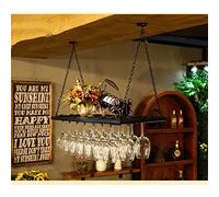 ZFGOJNBH Estante Colgante para Copas de Vino, Estante para Botellas de Vino, Estante de Almacenamiento de Pared con Cadena, Soporte de exhibición de Adornos Multifuncional, Estante Decorativo para ba
