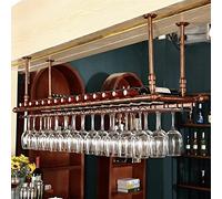 ZFGOJNBH Estante Flotante Colgante: Estante para Copas de Vino en el Techo, Estante para vinos Ajustable en Altura de 30 a 60 cm, Estante Multifuncional para Botellas de Vino Vintage, Soporte de exhi