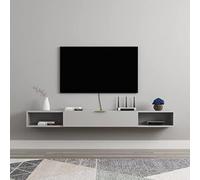 ZFGOJNBH Estante Flotante para TV de Pared, Centro de Entretenimiento, Consola Multimedia de Madera, Mueble de Almacenamiento, Moderno Mueble Colgante para TV, Mueble de Almacenamiento Debajo del TV