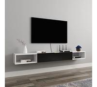 ZFGOJNBH Estante Flotante para TV de Pared, Centro de Entretenimiento, Consola Multimedia de Madera, Mueble de Almacenamiento, Moderno Mueble Colgante para TV, Mueble de Almacenamiento Debajo del TV