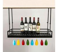ZFGOJNBH Estante para Vino Colgante, Soporte para Copas de Vino, Estante para Vino, Soporte para Botellas de Vino, Barra para el hogar, Copas de champán, Estante de Almacenamiento para Cocina, estant