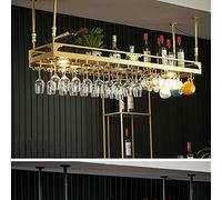 ZFGOJNBH Estante para Vino de Techo, estantes para Copas de Vino, Soporte para Copas, Estante Decorativo de Altura Ajustable para Bares, restaurantes, cocinas, Soporte para Copas de Vino (tamaño: 120
