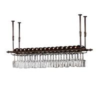 ZFGOJNBH Estante para Vino de Techo, Soporte para Copas, Soporte para Copas de champán, Estante Decorativo Colgante para el hogar, Bar, Restaurante, Cocina, Altura Ajustable (tamaño: 120x30cm)