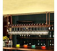 ZFGOJNBH Estante para vinos Bar Restaurante Botelleros para Botellas de Vino Estante de Almacenamiento en el Techo con Soporte para Copas de champán Colgantes (Tamaño : 60x30cm)