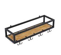 ZFGOJNBH Estante para vinos, Bar, Restaurante, Soporte para Copas de Vino, estantes Colgantes de Techo para Plantas, Flores, decoración, Estante Flotante, Arte de Hierro, Estante de Pared para almace