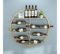 ZFGOJNBH Estante Redondo para Vino montado en la Pared, Estante para Almacenamiento de Copas, Estante para Vino Colgante y Soporte para Copa de Vino, para Bares, restaurantes, cocinas, Estante para v