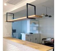 ZFGOJNBH Estantes flotantes de Techo: Estante para Vino Colgante, Estante de Almacenamiento de Cocina de Madera Maciza de Hierro Forjado, Estante de exhibición montado en el Techo, Estante Decorativo